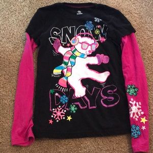 Girls long sleeve Snow Days shirt